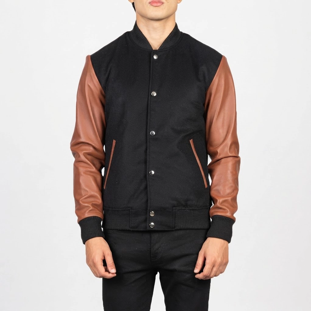 Leather Varsity Jacket