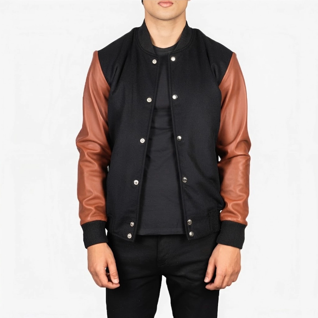 Leather Varsity Jacket