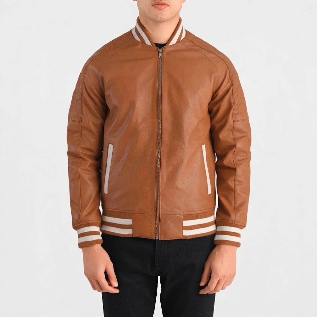 Leather Varsity Jacket