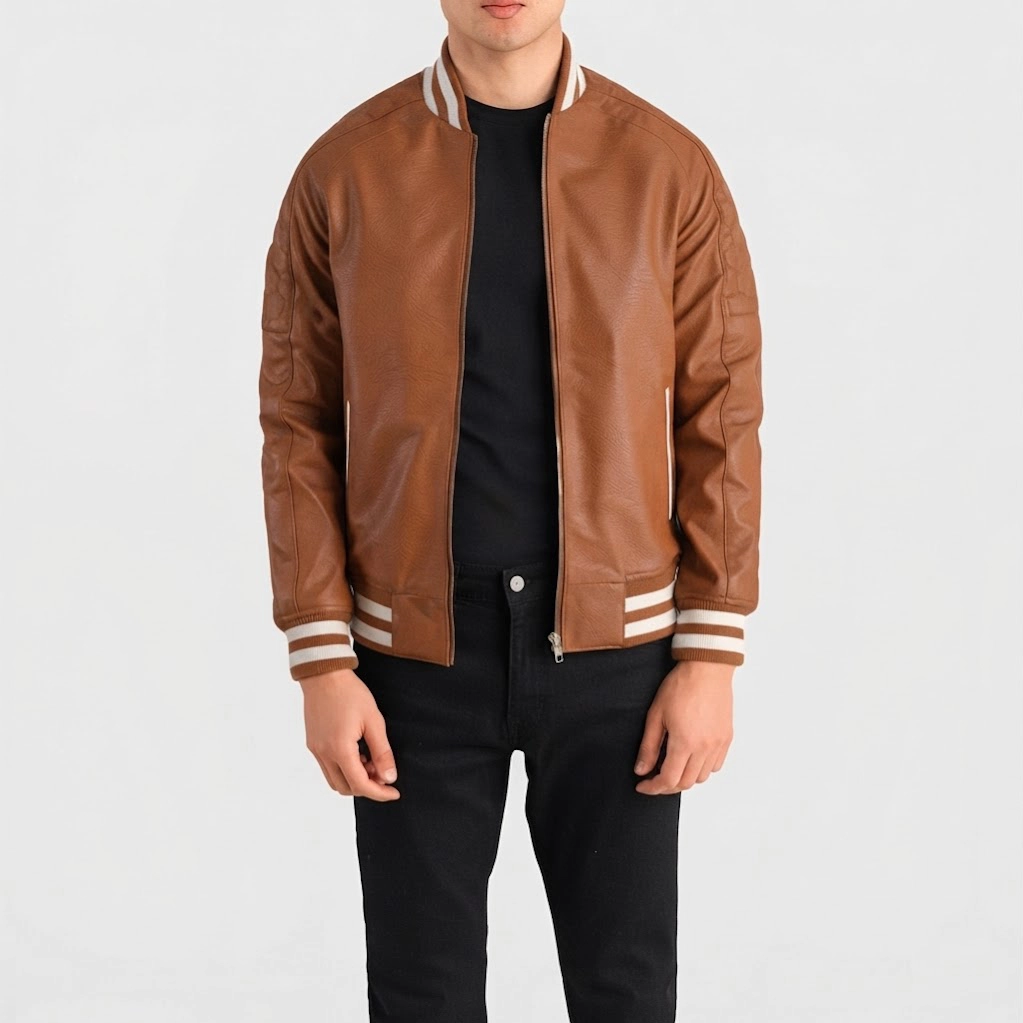 Leather Varsity Jacket